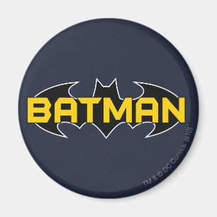 Batman Symbol   Naam Geel en zwart Logo Magneet