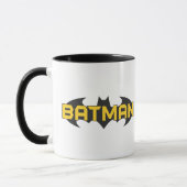 Batman Symbol | Naam Geel en zwart Logo Mok (Links)