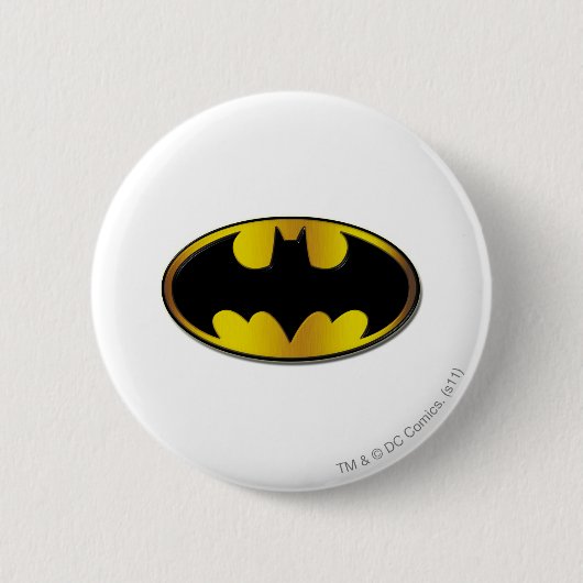Batman Symbol | Ovale gradiënt Logo Ronde Button 5,7 Cm (Voorkant)
