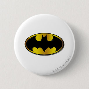 Batman Symbol   Ovale gradiënt Logo Ronde Button 5,7 Cm