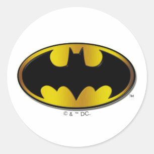 Batman Symbol Ovale gradiënt Logo Ronde Sticker