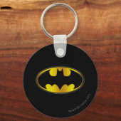 Batman Symbol | Ovale gradiënt Logo Sleutelhanger (Voorkant)