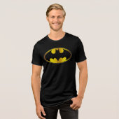 Batman Symbol | Ovale gradiënt Logo Tri-Blend Shirt (Voorkant volledig)