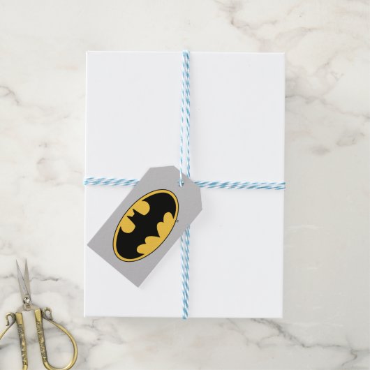 Batman Symbol | Ovale Logo Cadeaulabel (Met Touw)