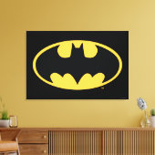 Batman Symbol | Ovale Logo Canvas Afdruk (Insitu (Woonkamer))