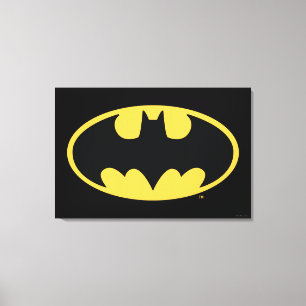 Batman Symbol Ovale Logo Canvas Afdruk