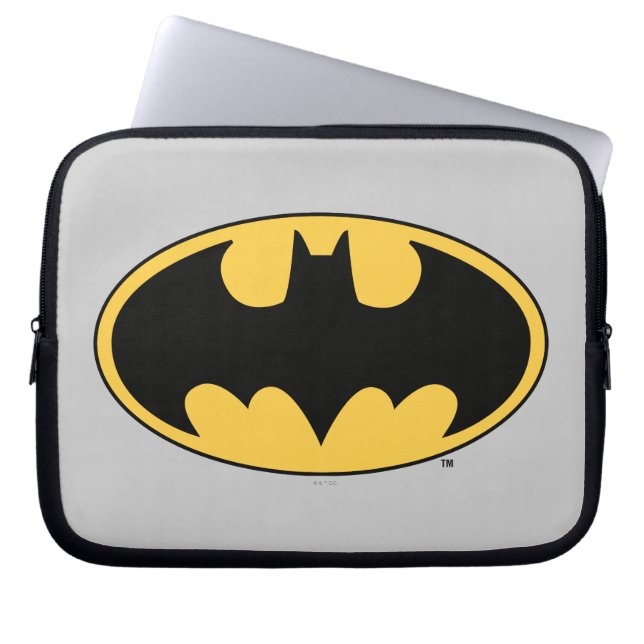 Batman Symbol | Ovale Logo Laptop Sleeve (Voorkant)