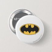 Batman Symbol | Ovale Logo Ronde Button 5,7 Cm (Voorkant /achterkant)