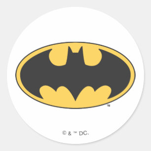 Batman Symbol   Ovale Logo Ronde Sticker