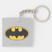 Batman Symbol | Ovale Logo Sleutelhanger (Achterkant)