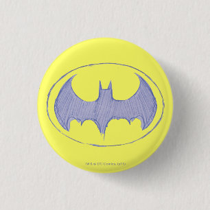 Batman Symbol Paars Logo ketchbook Ronde Button 3,2 Cm