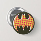 Batman Symbol | Rode Halftone Logo Ronde Button 5,7 Cm (Voorkant /achterkant)