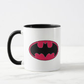 Batman Symbol | Rode zwarte Logo Mok (Links)
