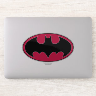 Batman Symbol   Rode zwarte Logo Sticker