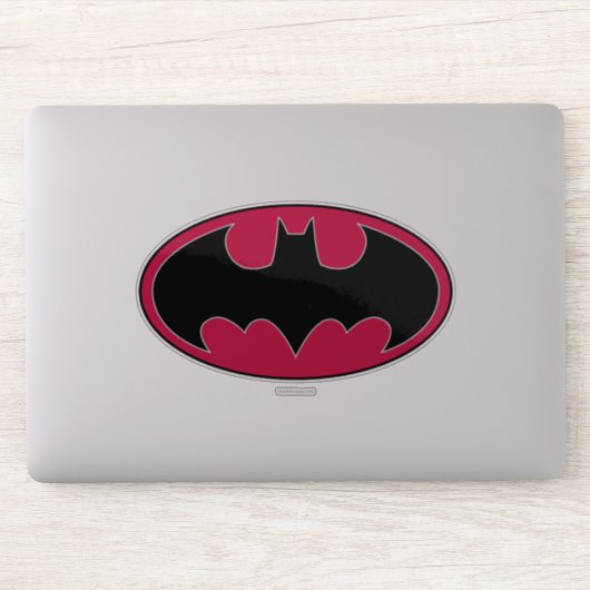 Batman Symbol | Rode zwarte Logo Sticker (Computer)
