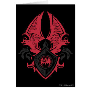 Batman Symbol   Rood zwarte bat Stempel Crest Logo