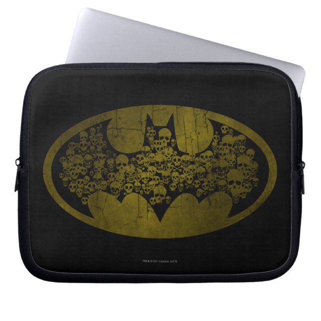 Batman Symbol | Skulls in Bat Logo Laptop Sleeve (Voorkant)