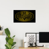 Batman Symbol | Skulls in Bat Logo Poster (Thuiskantoor)