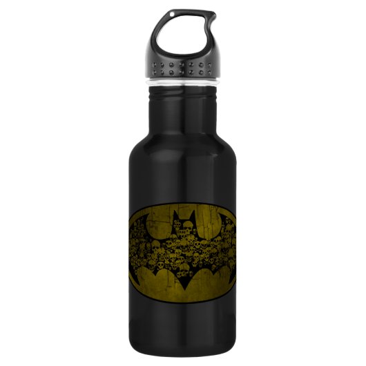 Batman Symbol | Skulls in Bat Logo Waterfles (Voorkant)