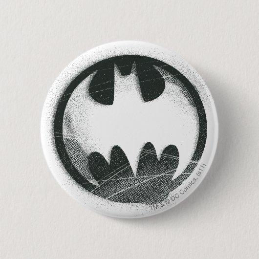 Batman Symbol | Spuitsymbool Logo Ronde Button 5,7 Cm (Voorkant)
