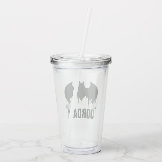 Batman Symbol | Spuitverf-Logo Acryl Drinkbeker (Achterkant)