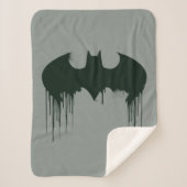 Batman Symbol | Spuitverf-Logo Sherpa Deken (Voorkant)