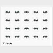 Batman Symbol | Spuitzwart-wit Logo Ronde Sticker (Vel)