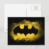 Batman Symbol | Zwarte en gele Logo Briefkaart (Voorkant / Achterkant)