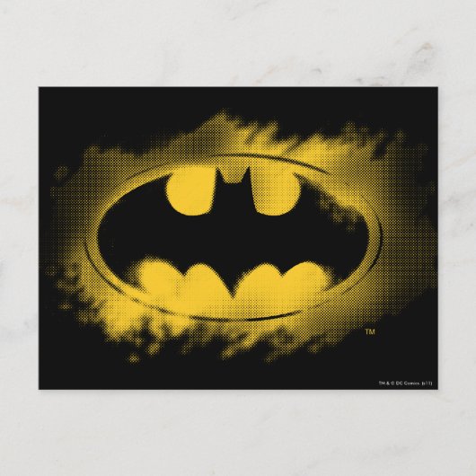 Batman Symbol | Zwarte en gele Logo Briefkaart (Voorkant)