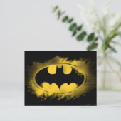 Batman Symbol | Zwarte en gele Logo Briefkaart (Staand voorkant)