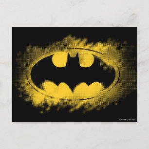 Batman Symbol   Zwarte en gele Logo Briefkaart