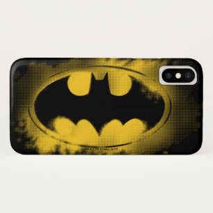Batman Symbol   Zwarte en gele Logo iPhone X Hoesje
