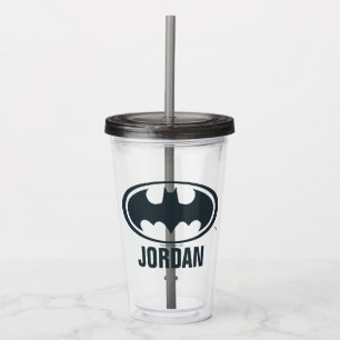 Batman Symbol   Zwarte en witte Logo Acryl Drinkbeker