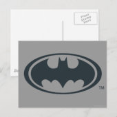 Batman Symbol | Zwarte en witte Logo Briefkaart (Voorkant / Achterkant)