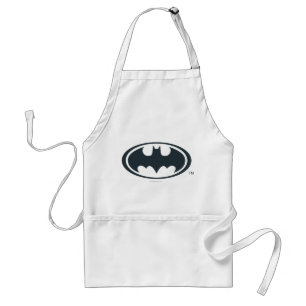 Batman Symbol Zwarte en witte Logo Standaard Schort