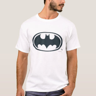 Batman Symbol Zwarte en witte Logo T-shirt