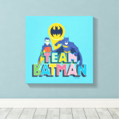 Batman | Team Batman Canvas Afdruk (Insitu (Houten vloer))