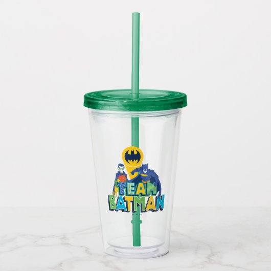 Batman | Team Batman en Robin Acryl Drinkbeker (Voorkant)