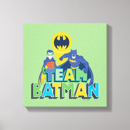 Batman | Team Batman en Robin Canvas Afdruk (Voorkant)