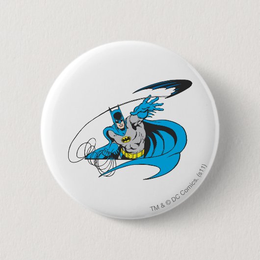 Batman Throws Batarang 3 Ronde Button 5,7 Cm (Voorkant)