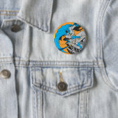 Batman Throws Batarang op Rooftop Ronde Button 5,7 Cm (In situ)