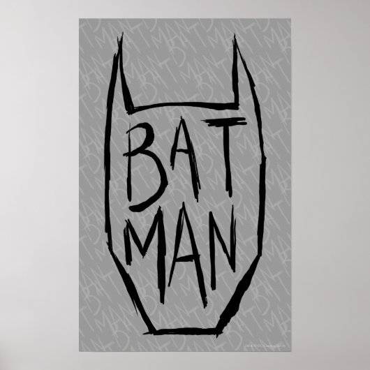 Batman Type in hoofd Poster (Voorkant)