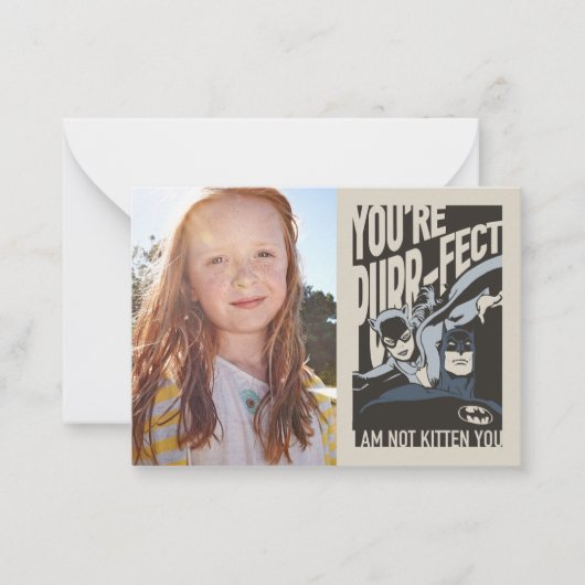 Batman Valentine | Catwoman - Jij bent poes-pect Notitiekaartje (Voorkant)