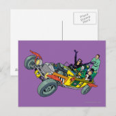 Batman Villains in Jokermobile Briefkaart (Voorkant / Achterkant)