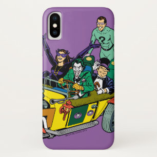 Batman Villains in Jokermobile iPhone X Hoesje