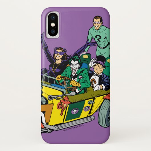 Batman Villains in Jokermobile Case-Mate iPhone Case (Achterkant)