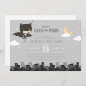 Batman | We Are Over the Moon Boy Baby shower Kaart (Voorkant / Achterkant)