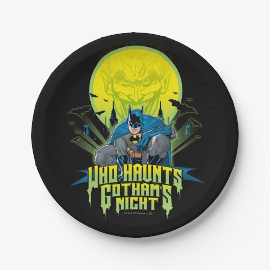 Batman | Who Haunts Gothams Night Papieren Bordje (Voorkant)