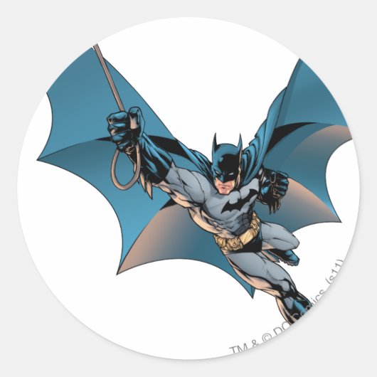 Batman zingt in actie ronde sticker (Voorkant)