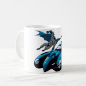 Batman zwaait over koffiemok (Voorkant links)